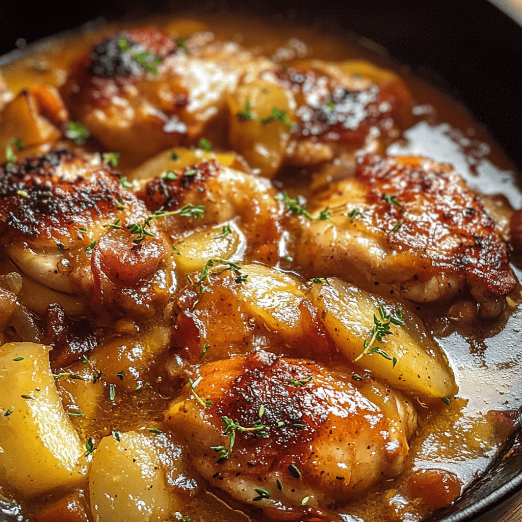 Apple Cider Smothered Chicken