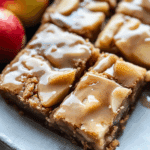 Brown Butter Apple Blondies with Cinnamon Maple Glaze