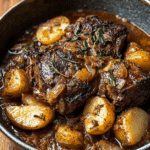 Cider Braised Pot Roast with Crispy Sage Potatoes