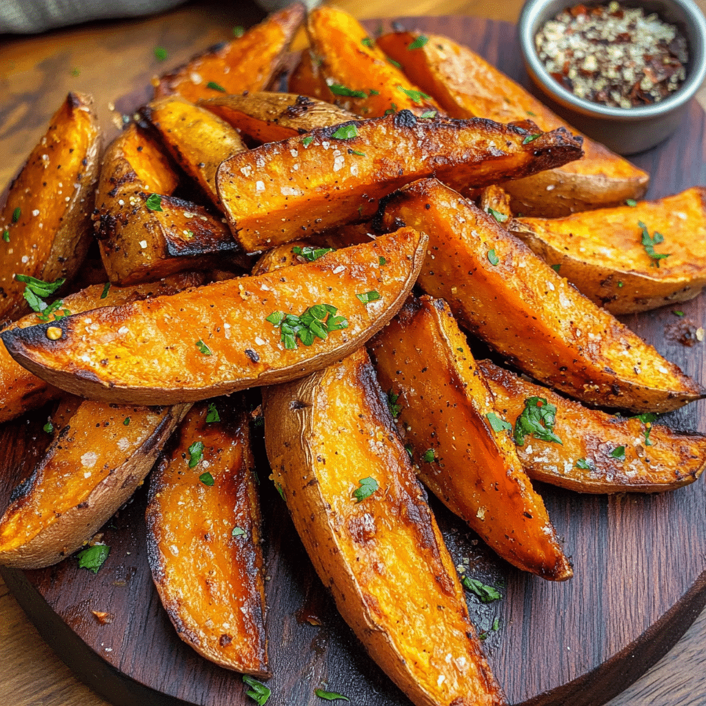 Crispy Air Fried Sweet Potato Wedges Recipe