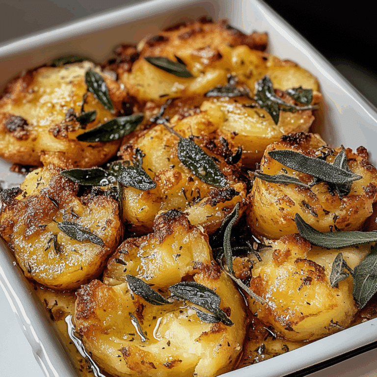 Crispy Brown Butter Sage Smashed Potatoes