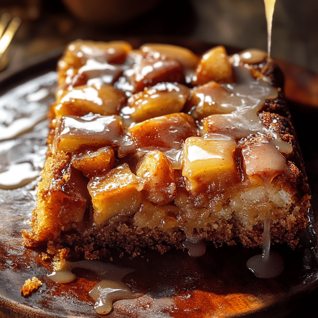 Glazed Honeycrisp Apple Fritter Cake