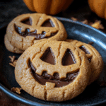Milk Chocolate Stuffed Jack-O’-Lantern Cookies