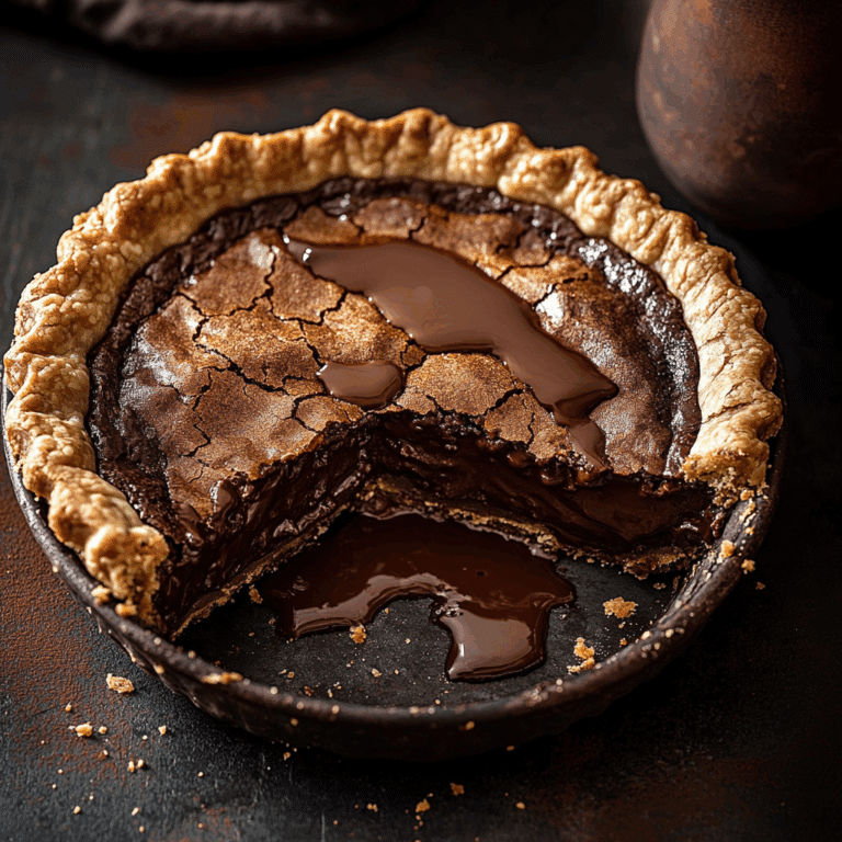 Molten Chocolate Crackle Pie