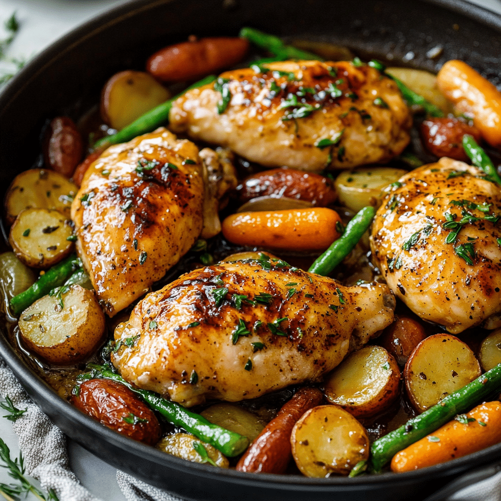 One-Pan Honey Mustard Chicken and Vegetables