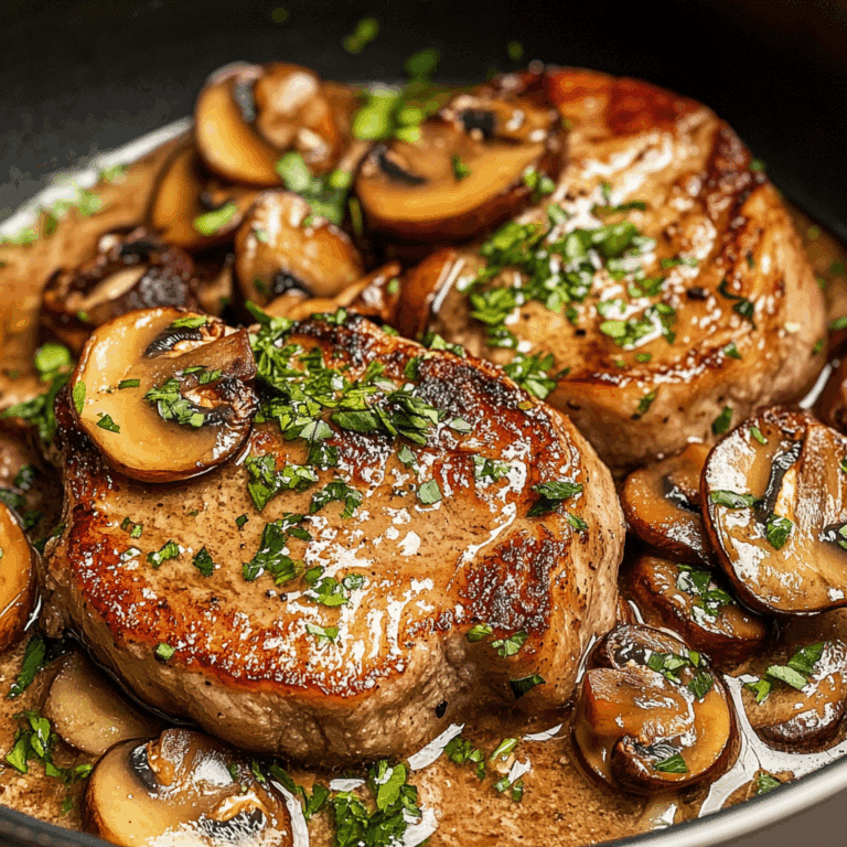 Pork Chops With Miso Mushrooms
