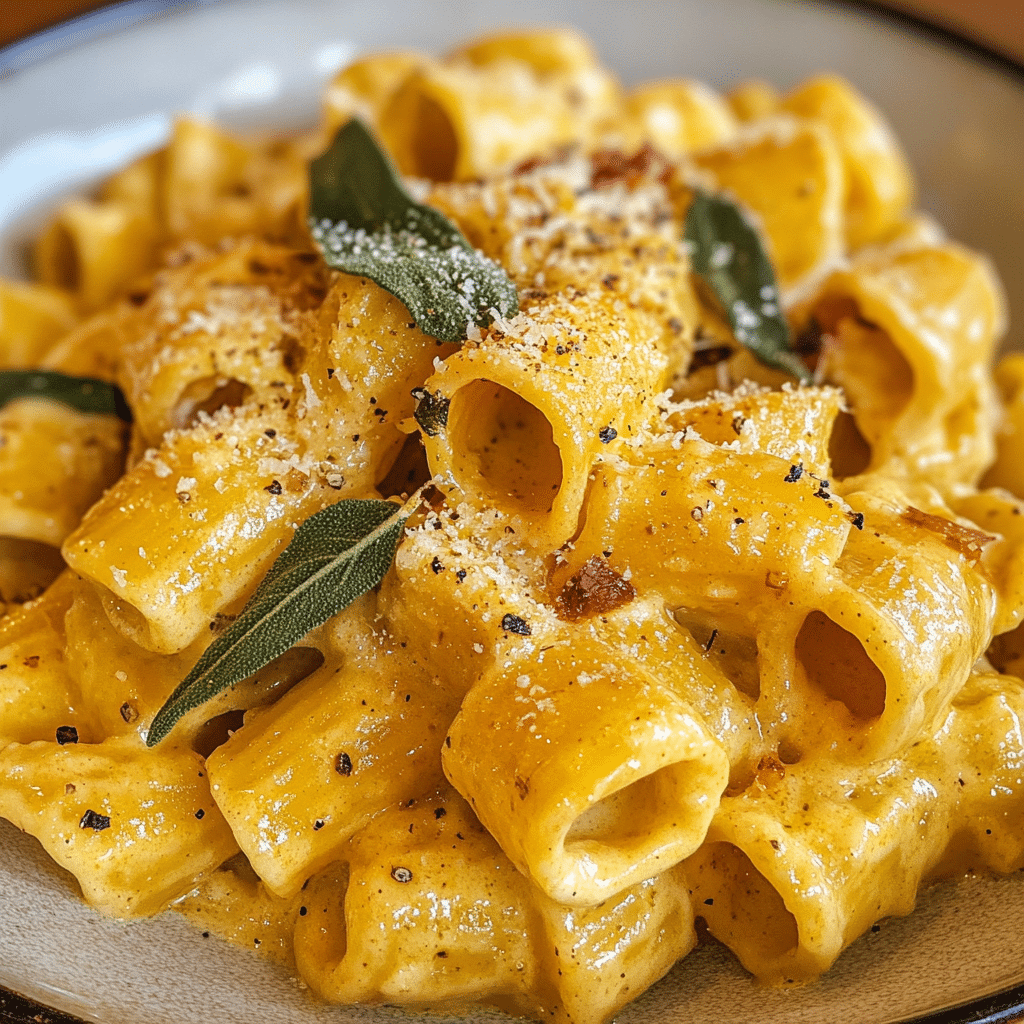 Sage Brown Butter Pumpkin Pasta Alfredo