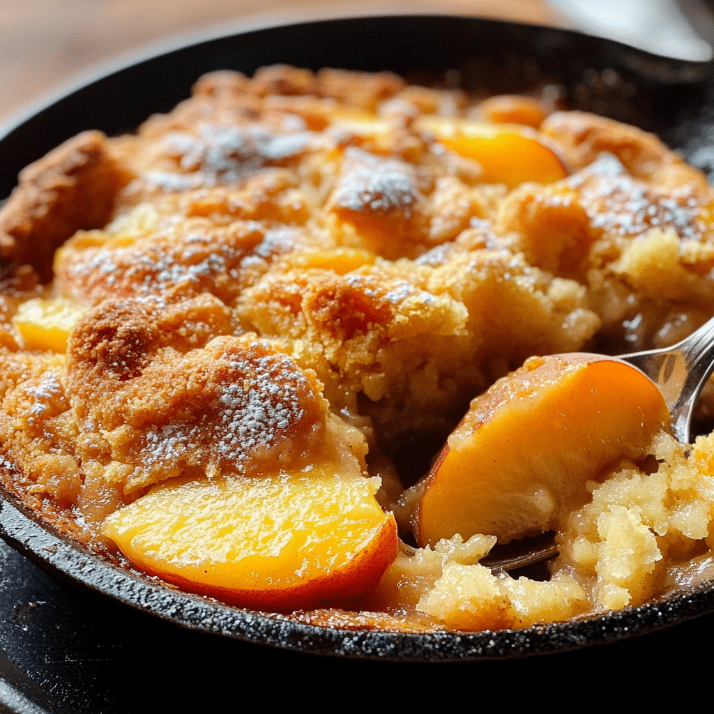 Skillet Peach Cobbler Recipe
