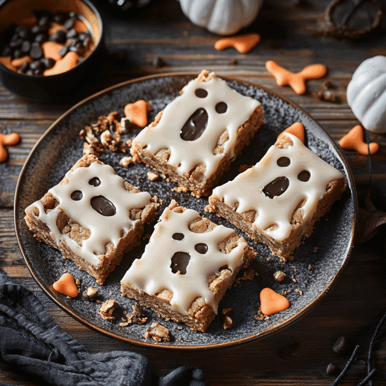 Spooky Peanut Butter Cookie Bars