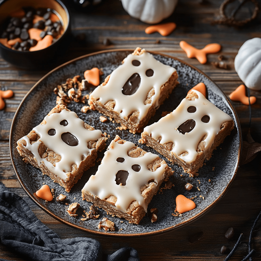 Spooky Peanut Butter Cookie Bars