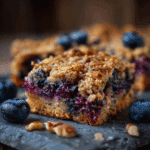 Blueberry Walnut Breakfast Bars