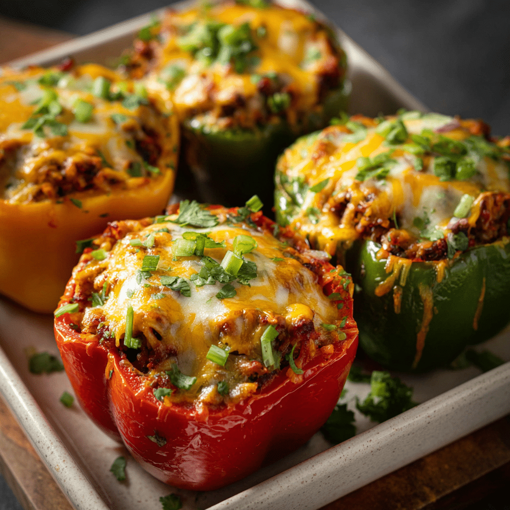 Cheesy Taco Stuffed Bell Peppers