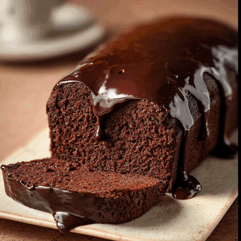 Chocolate Pound Cake with Ganache