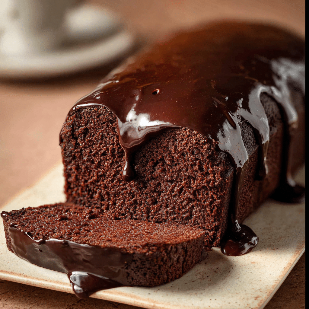 Chocolate Pound Cake with Ganache
