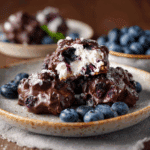 Frozen Chocolate Blueberry Cottage Cheese Clusters