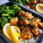 Honey Lemon Chicken Meal Prep Bowls