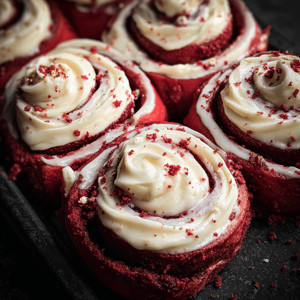 Mini Red Velvet Cinnamon Rolls