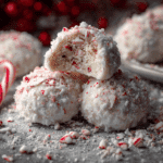 Peppermint Bark Snowball Cookies
