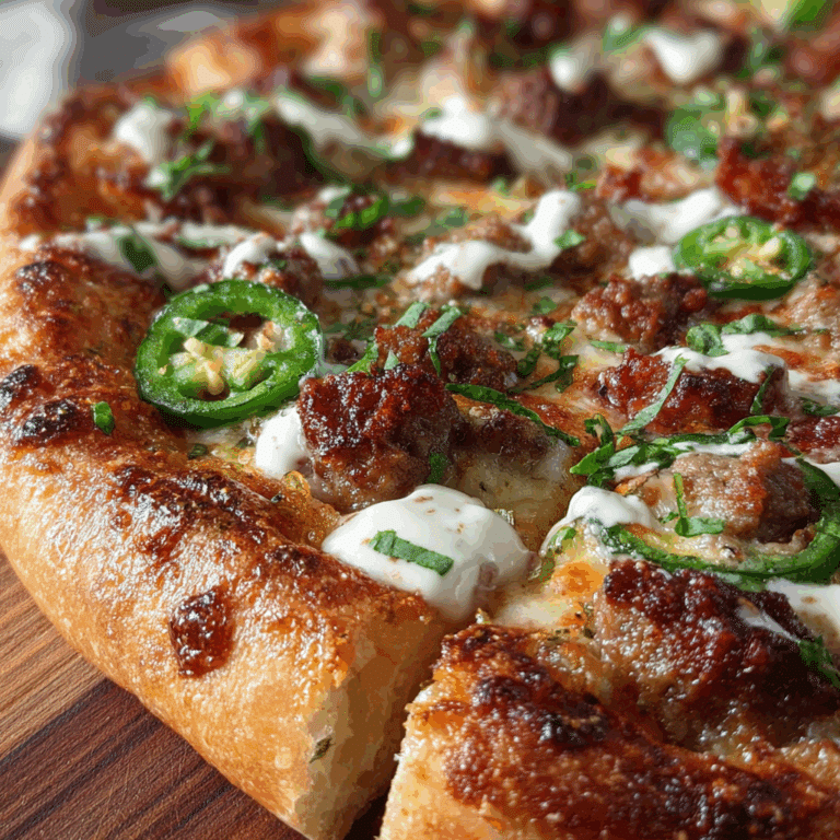 Sausage Pizza with Jalapeno Ranch