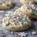 Winter Blizzard Cookies with White Chocolate & Sprinkles